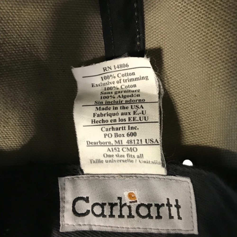 ♻️SOLD VTG Carhartt Camo Hat USA Made A152 CMO - Picture 3 of 9